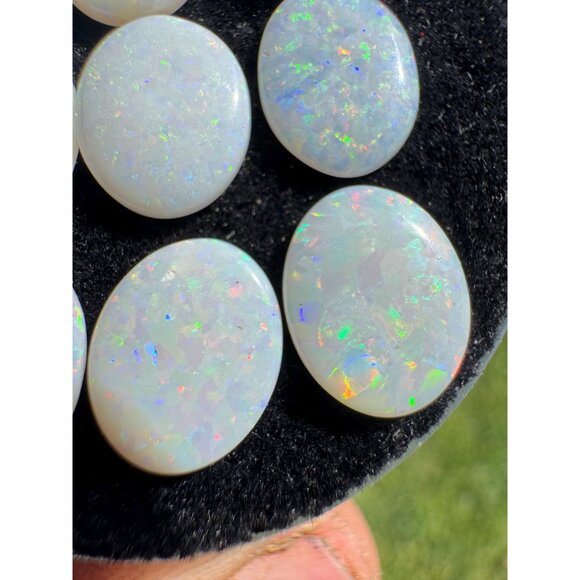 Australian Opal Cabochons Lot - 8.4 carats in Display Box #140 - Picture 8 of 8